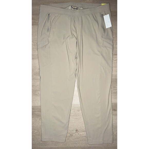 All in Motion Men's Khaki Cargo Jogger Pants Water Resistant Stretch Size XXL - Picture 1 of 7